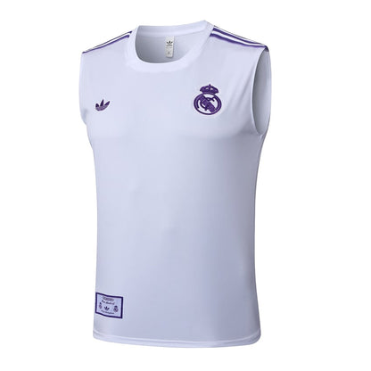 Debardeur Short Real Madrid Homme 2025 2026 Blanc Violet