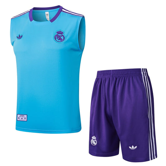 Debardeur Short Real Madrid Homme 2025 2026 Bleu Ciel