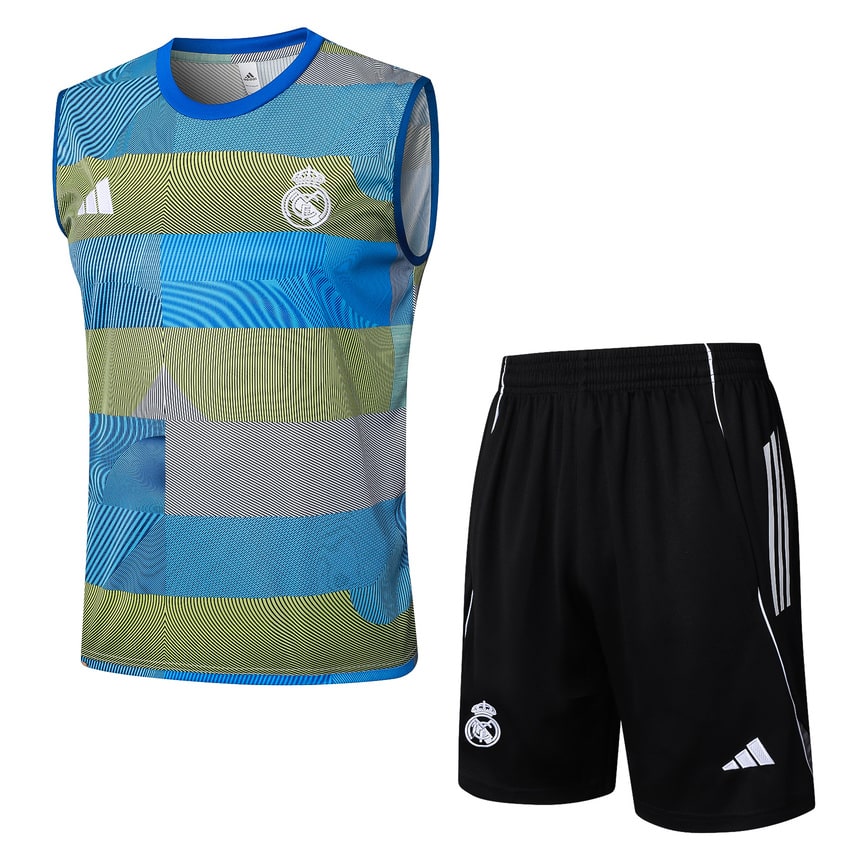 Debardeur Short Real Madrid Homme 2025 2026 Bleu Vert