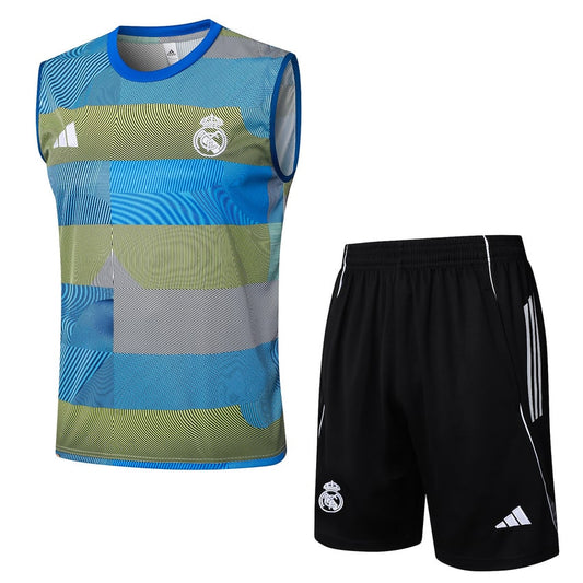 Debardeur Short Real Madrid Homme 2025 2026 Bleu Vert