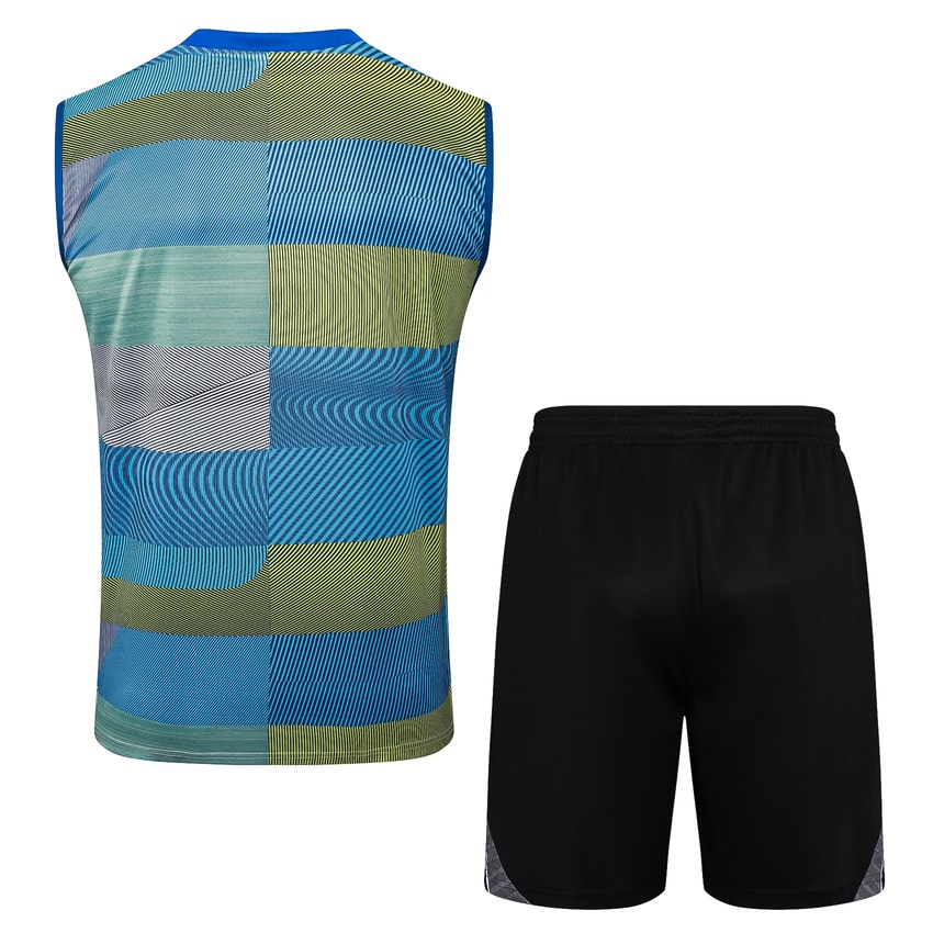 Debardeur Short Real Madrid Homme 2025 2026 Bleu Vert