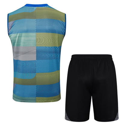 Debardeur Short Real Madrid Homme 2025 2026 Bleu Vert