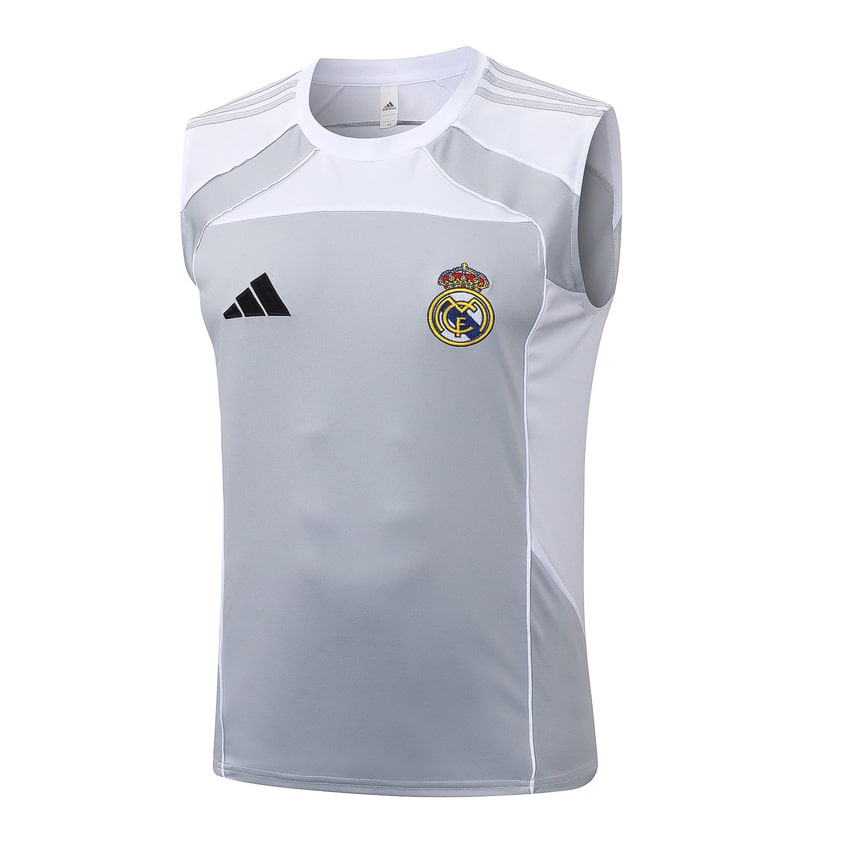 Debardeur Short Real Madrid Homme 2025 2026 Gris Blanc