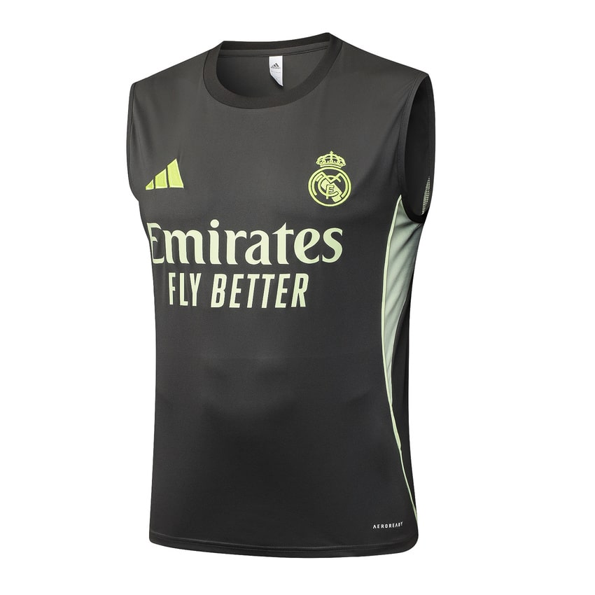 Debardeur Short Real Madrid Homme 2025 2026 Noir Jaune