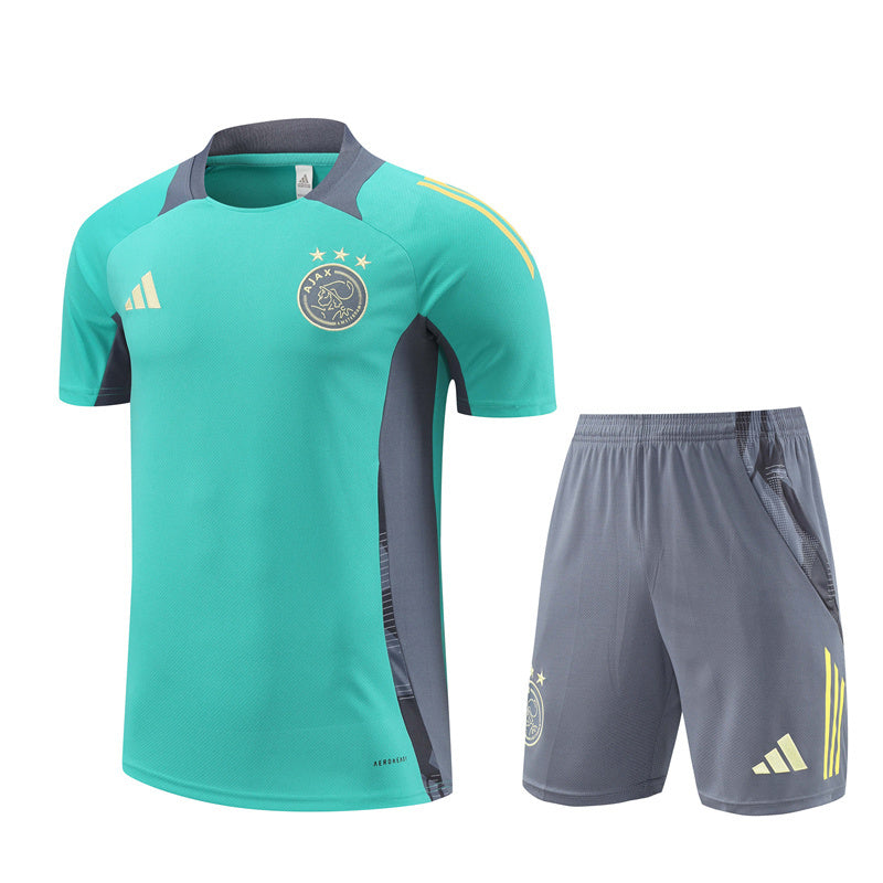 Ensemble Maillot Short Ajax Amsterdam Homme/Enfant 2024 2025 Vert