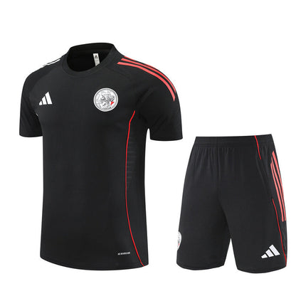 Ensemble Maillot Short Ajax Amsterdam Homme/Enfant 2025 2026 Noir