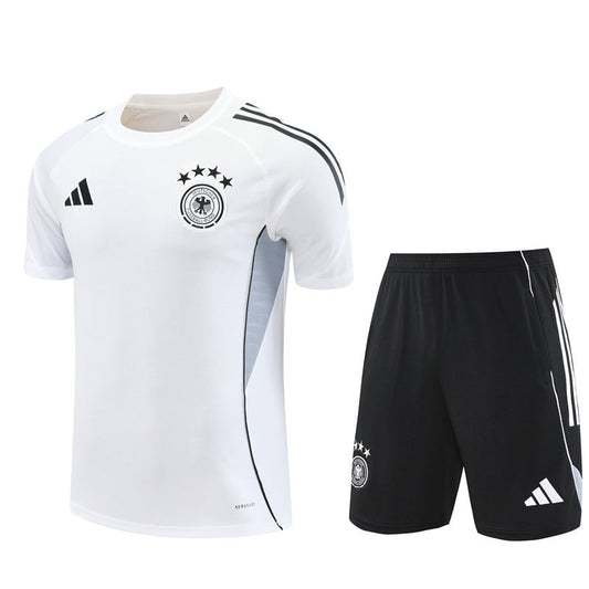 Ensemble Maillot Short Allemagne Homme/Enfant 2025 2026 Blanc