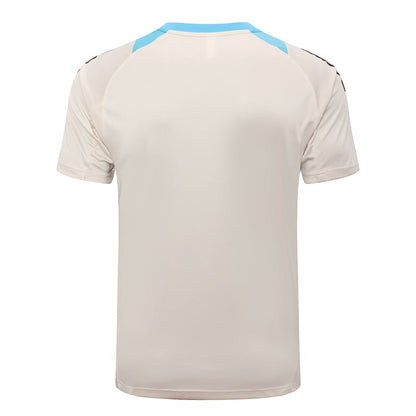 Ensemble Maillot Short Argentine Homme/Enfant 2024 2025 Beige