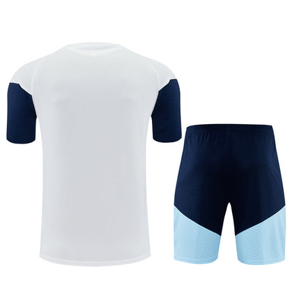 Ensemble Maillot Short Argentine Homme/Enfant 2026 2027 Blanc