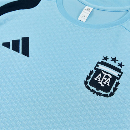 Ensemble Maillot Short Argentine Homme/Enfant 2026 2027 Bleu Clair