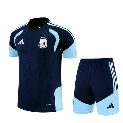 Ensemble Maillot Short Argentine Homme/Enfant 2026 2027 Bleu Royal