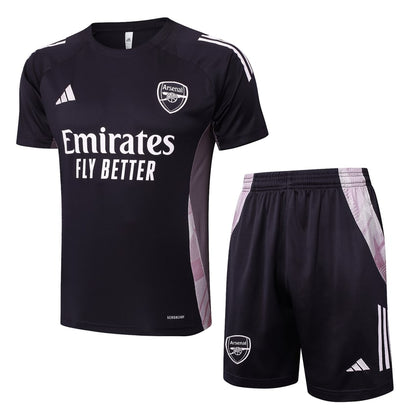 Kit Maillot Short Pre-Match Arsenal Homme 2024 2025 Noir/Beige