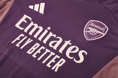 Ensemble Maillot Short Arsenal Homme/Enfant 2024 2025 Violet Rose