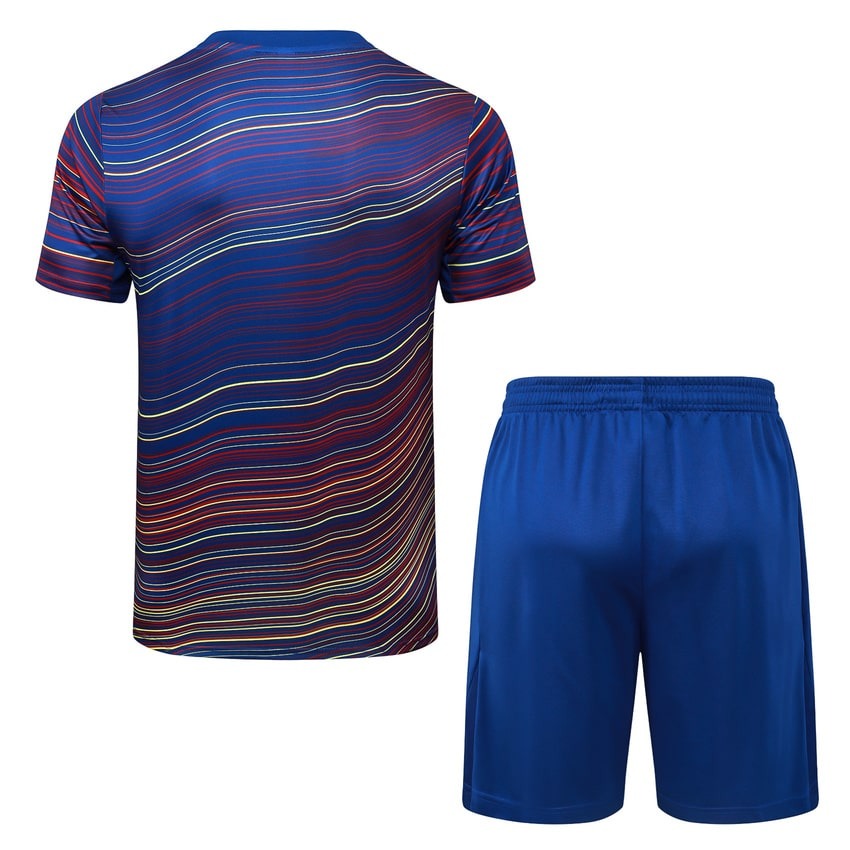 Ensemble Maillot Short Barcelone Homme/Enfant 2025 2026 Bleu