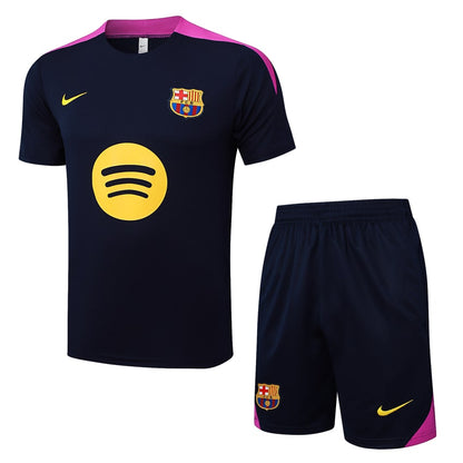Ensemble Maillot Short Barcelone Homme 2025 2026 Noir Rose