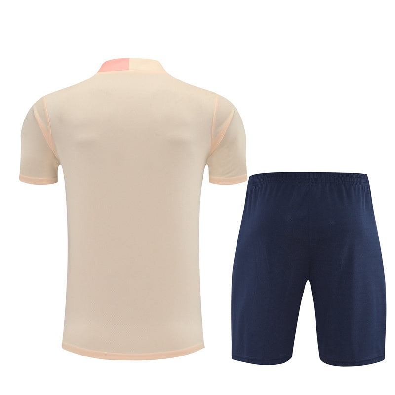 Maillot Short Training Barcelone Homme/Enfant Beige 2025 2026