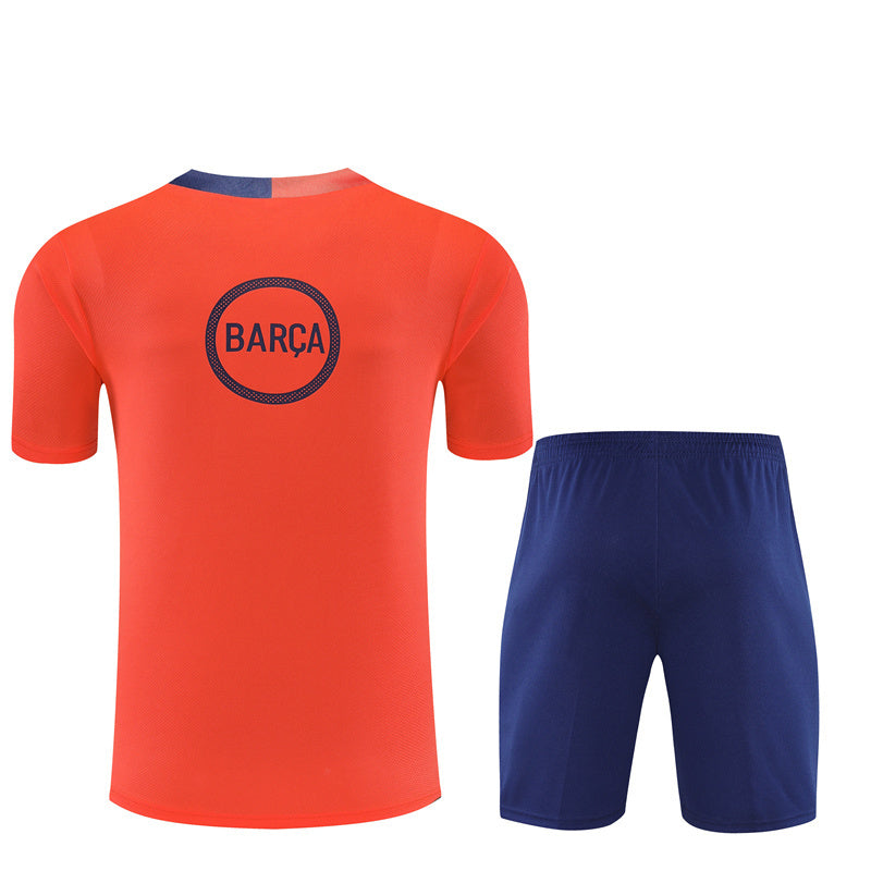 Ensemble Maillot Short Barcelone Homme/Enfant 2025 2026 Orange