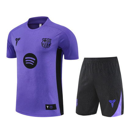 Ensemble Maillot Short Barcelone Homme/Enfant 2025 2026 Violet