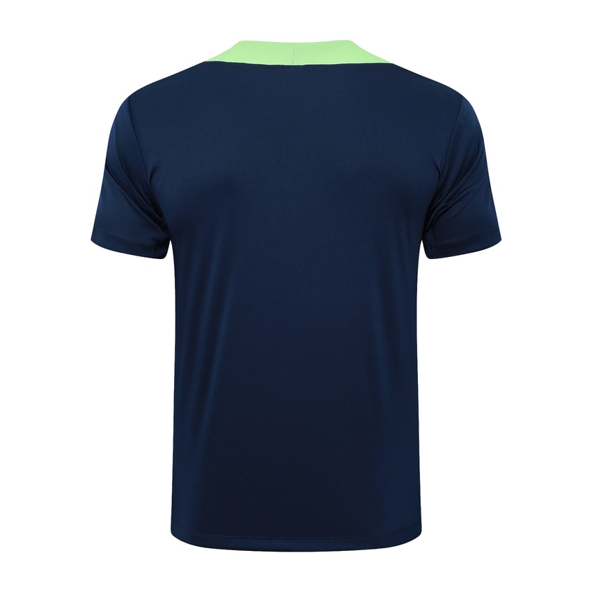 Ensemble Maillot Short Bresil Homme/Enfant 2024 2025 Bleu Foncé