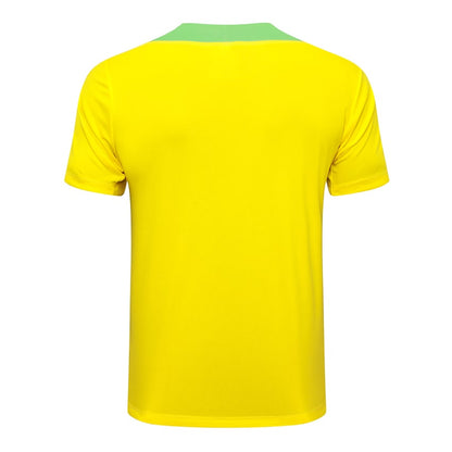 Ensemble Maillot Short Bresil Homme/Enfant 2024 2025 Jaune