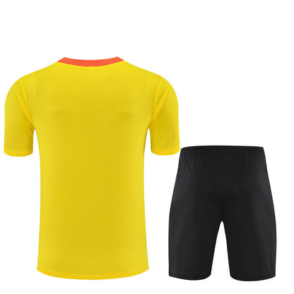 Ensemble Maillot Short Bresil Homme/Enfant 2025 2026 Jaune