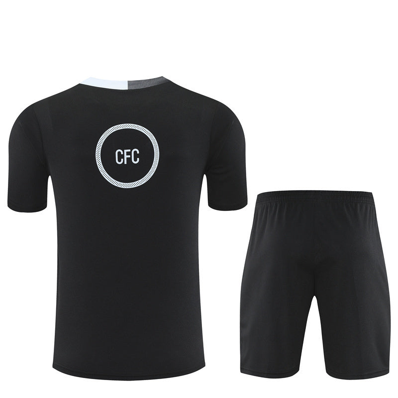 Ensemble Maillot Short Chelsea Homme/Enfant 2025 2026 Noir