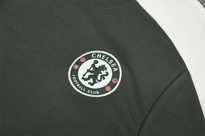 Ensemble Maillot Short Chelsea Homme/Enfant 2025 2026 Vert Armée