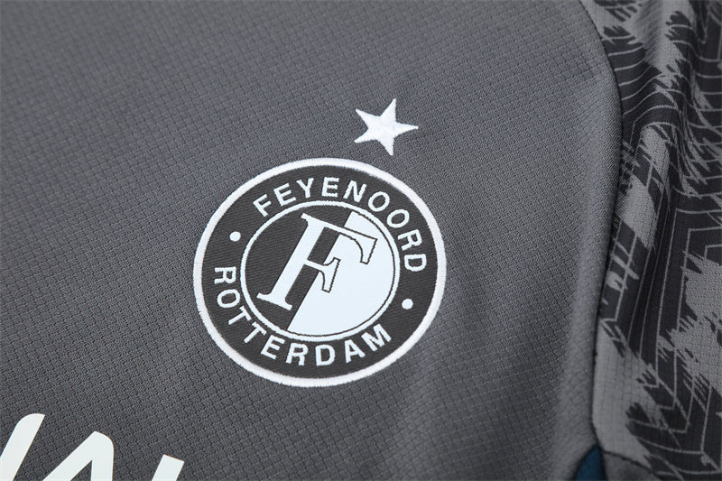 Ensemble Maillot Short Feyenoord Homme/Enfant 2025 2026 Gris