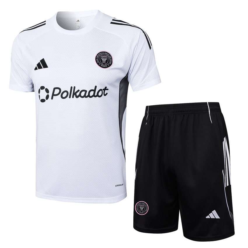 Ensemble Maillot Short Inter Miami Homme 2025 2026 Blanc Noir