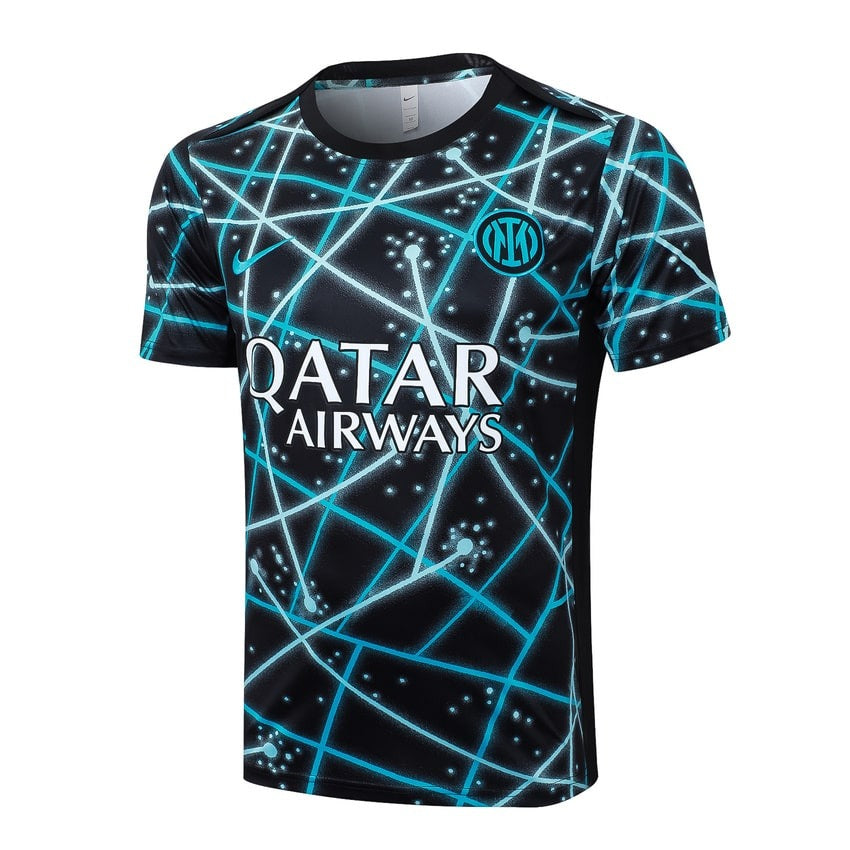 Maillot Training Inter Milan Noir Motif Homme/Enfant 2025 2026