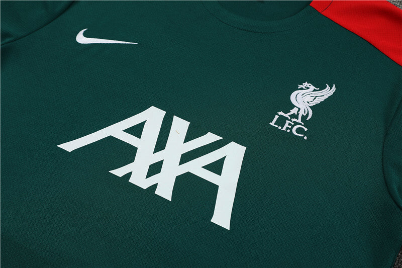 Ensemble Maillot Short Liverpool Homme/Enfant 2024 2025 Vert