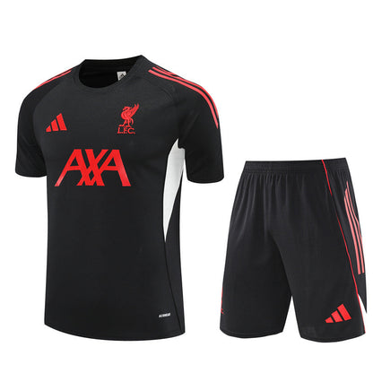 Ensemble Maillot Short Liverpool Homme/Enfant 2025 2026 Noir
