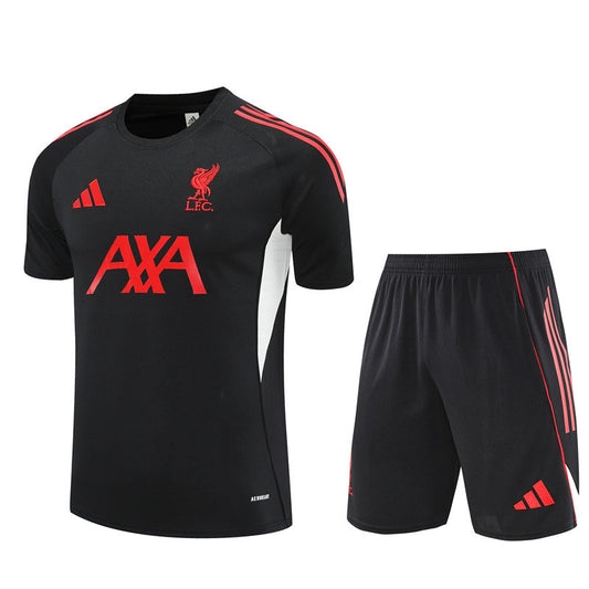 Ensemble Maillot Short Liverpool Homme/Enfant 2025 2026 Noir
