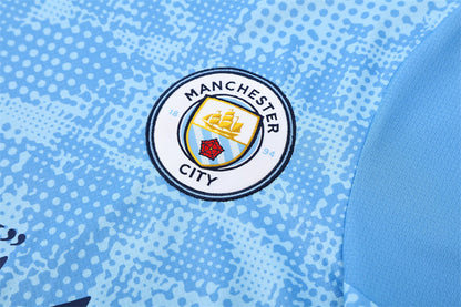 Ensemble Maillot Short Manchester City Homme/Enfant 2025 2026 Bleu Ciel