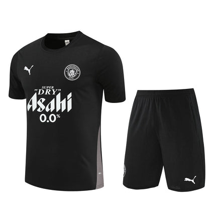 Ensemble Maillot Short Manchester City Homme/Enfant 2025 2026 Noir