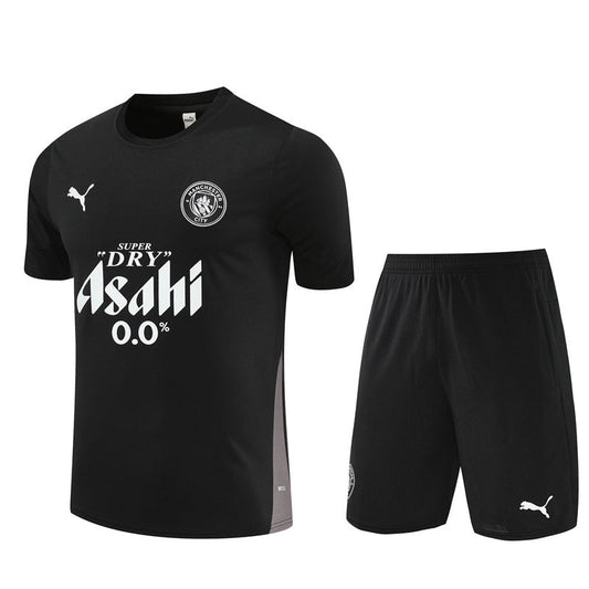 Ensemble Maillot Short Manchester City Homme/Enfant 2025 2026 Noir