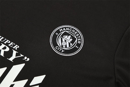 Ensemble Maillot Short Manchester City Homme/Enfant 2025 2026 Noir