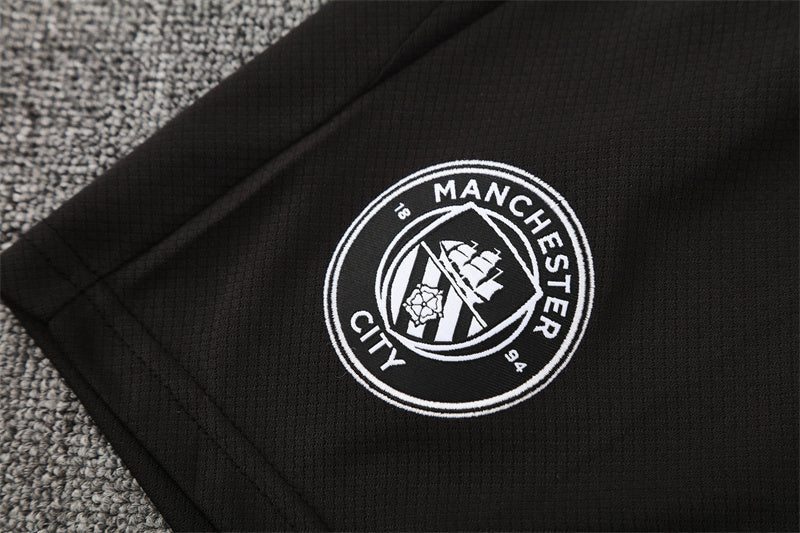 Ensemble Maillot Short Manchester City Homme/Enfant 2025 2026 Noir