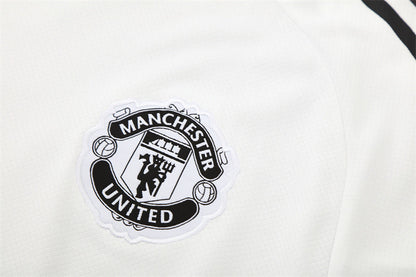 Ensemble Maillot Short Manchester United Homme/Enfant 2025 2026 Blanc Gris
