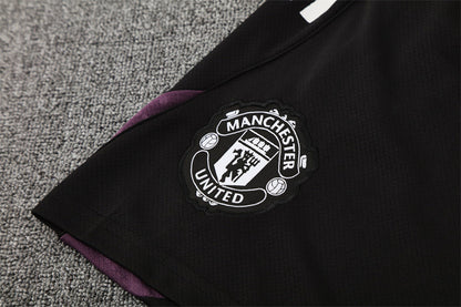 Ensemble Maillot Short Manchester United Homme/Enfant 2025 2026 Blanc Gris