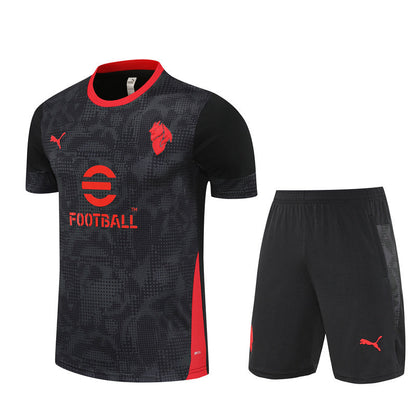 Ensemble Maillot Short Milan AC Homme/Enfant 2025 2026 Noir