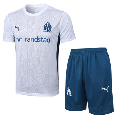 Ensemble Maillot Short Marseille OM Homme 2025 2026 Blanc