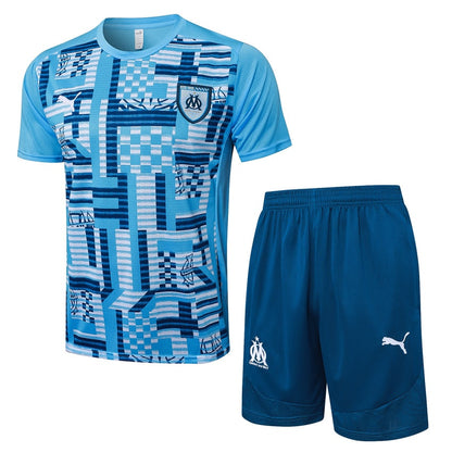 Ensemble Maillot Short Marseille OM Homme 2025 2026 Bleu Ciel