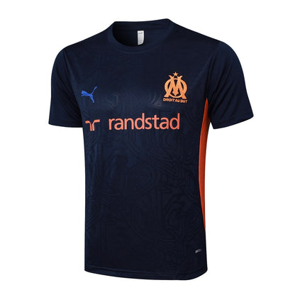 Ensemble Maillot Short Marseille OM Homme 2025 2026 Bleu Foncé