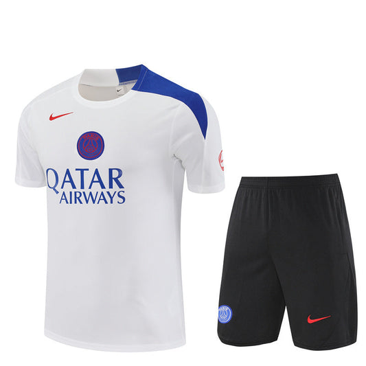 Ensemble Maillot Short PSG Homme/Enfant 2025 2026 Blanc