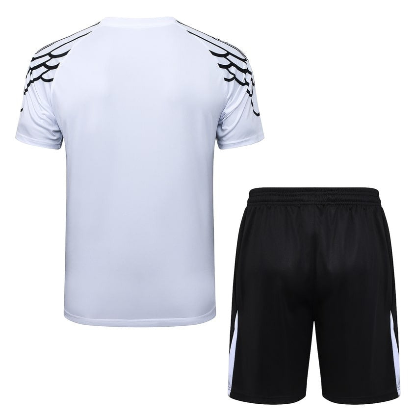 Ensemble Maillot Short PSG Homme/Enfant 2025 2026 Blanc Clair