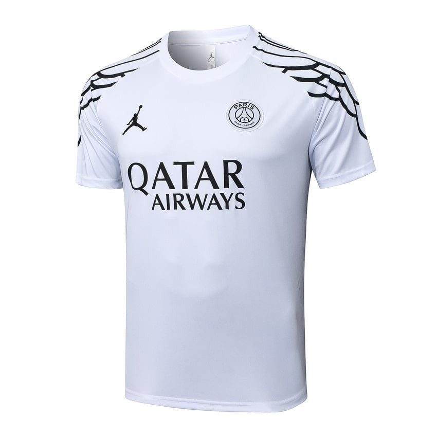 Ensemble Maillot Short PSG Homme/Enfant 2025 2026 Blanc Clair