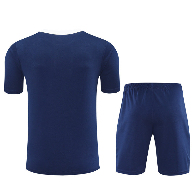Ensemble Maillot Short PSG Homme/Enfant 2025 2026 Bleu Blanc