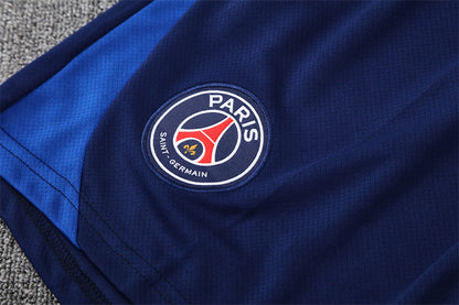 Ensemble Maillot Short PSG Homme/Enfant 2025 2026 Bleu Gris