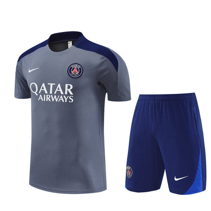 Ensemble Maillot Short PSG Homme/Enfant 2025 2026 Gris